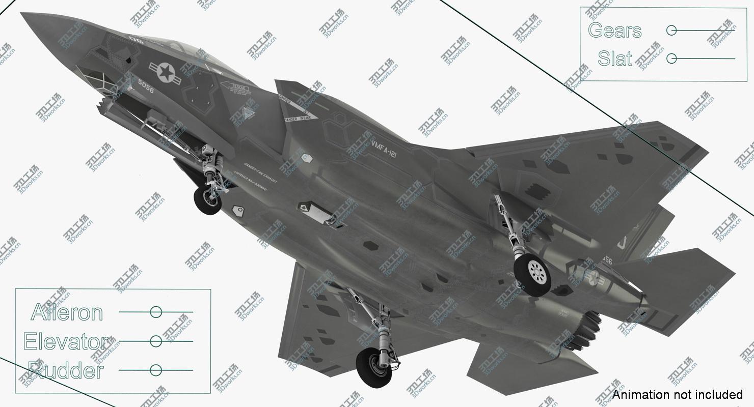 images/goods_img/202104092/3D Stealth Multirole Fighter F 35 Lightning II Rigged model/5.jpg
